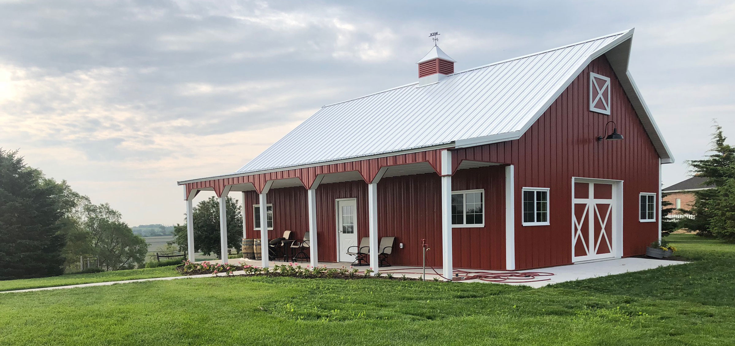 post frame suburban Hobby and Storage Shop